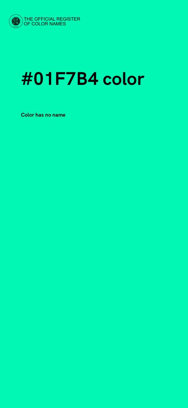 #01F7B4 color image
