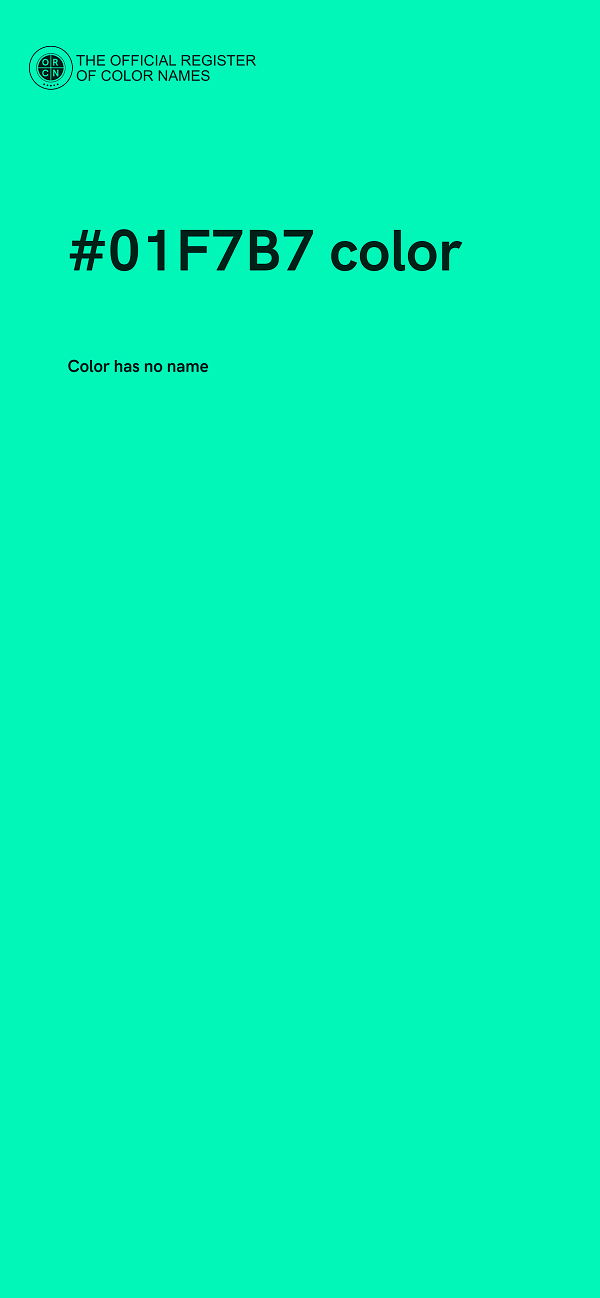 #01F7B7 color image