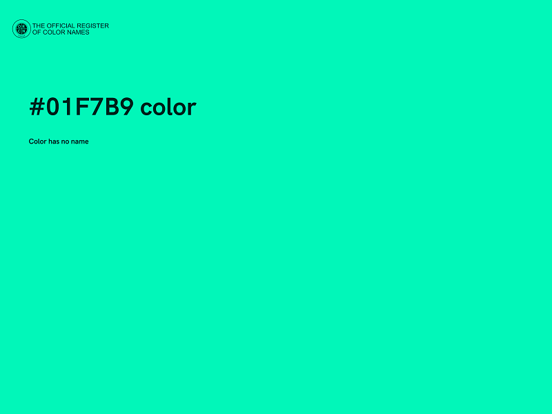 #01F7B9 color image