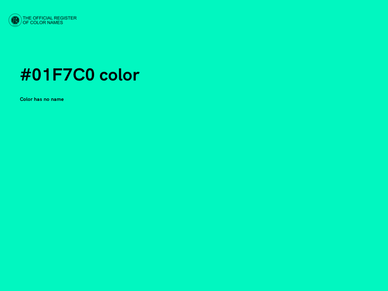#01F7C0 color image