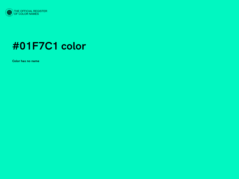 #01F7C1 color image