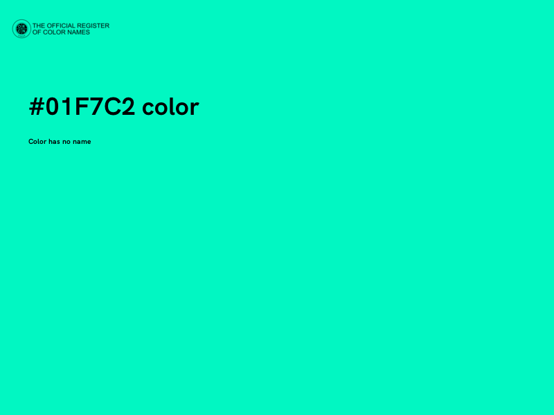 #01F7C2 color image
