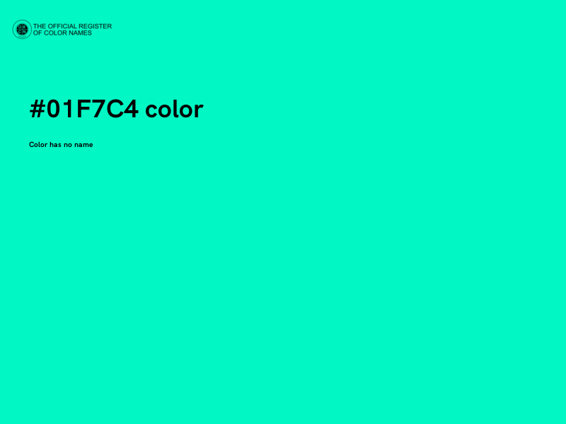 #01F7C4 color image