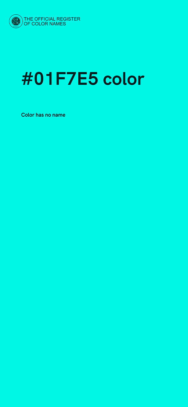 #01F7E5 color image