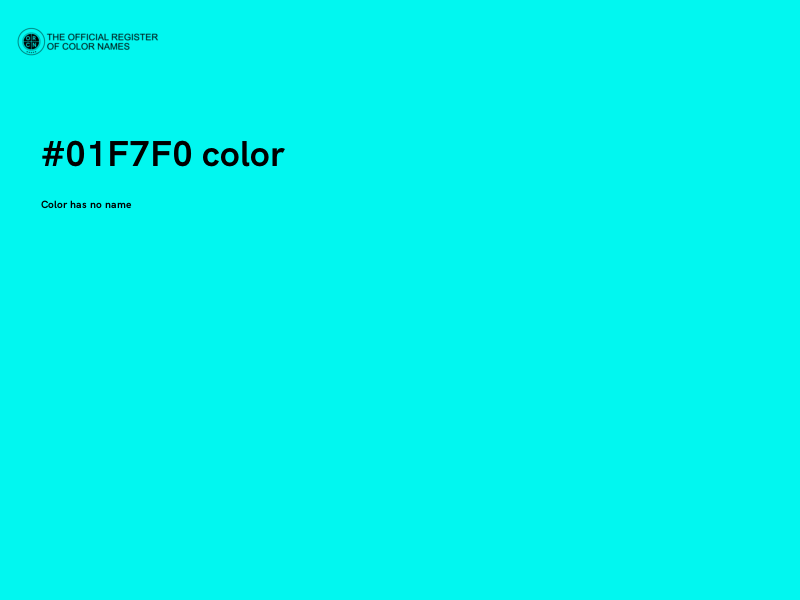 #01F7F0 color image