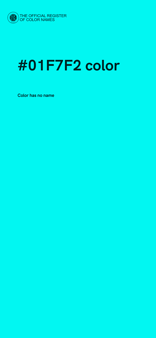 #01F7F2 color image