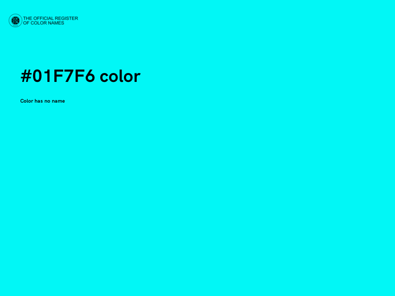 #01F7F6 color image