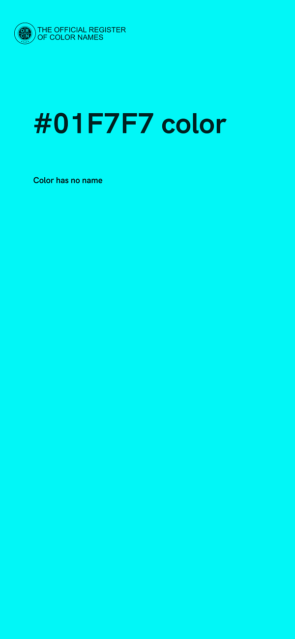 #01F7F7 color image
