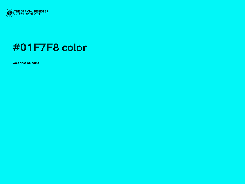 #01F7F8 color image