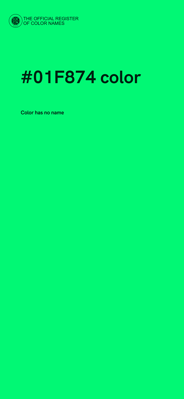 #01F874 color image