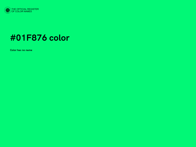 #01F876 color image