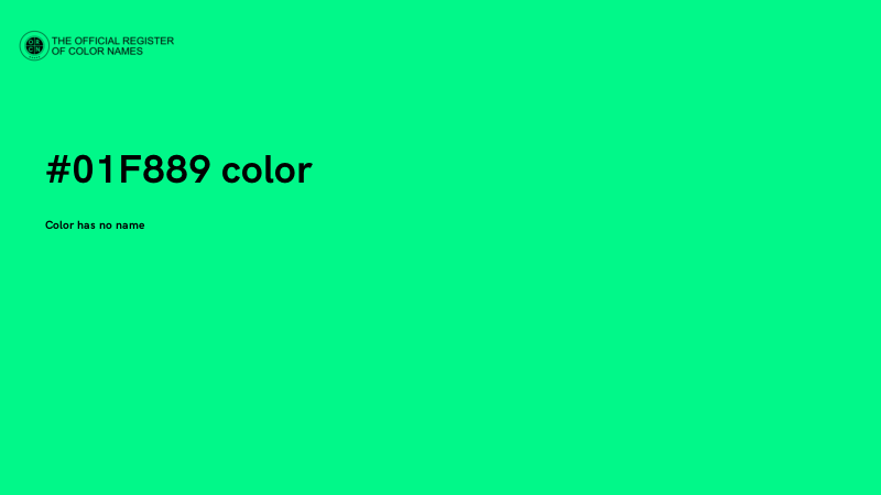 #01F889 color image