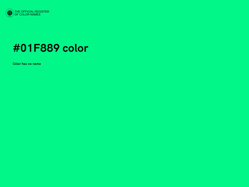 #01F889 color image