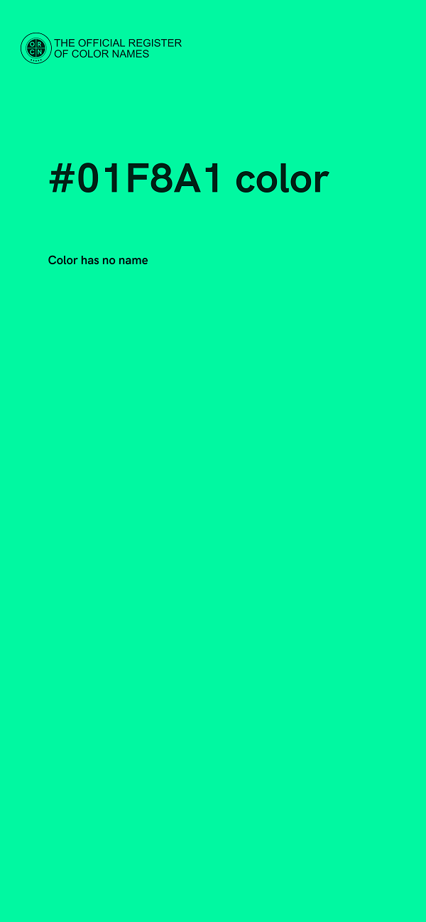 #01F8A1 color image