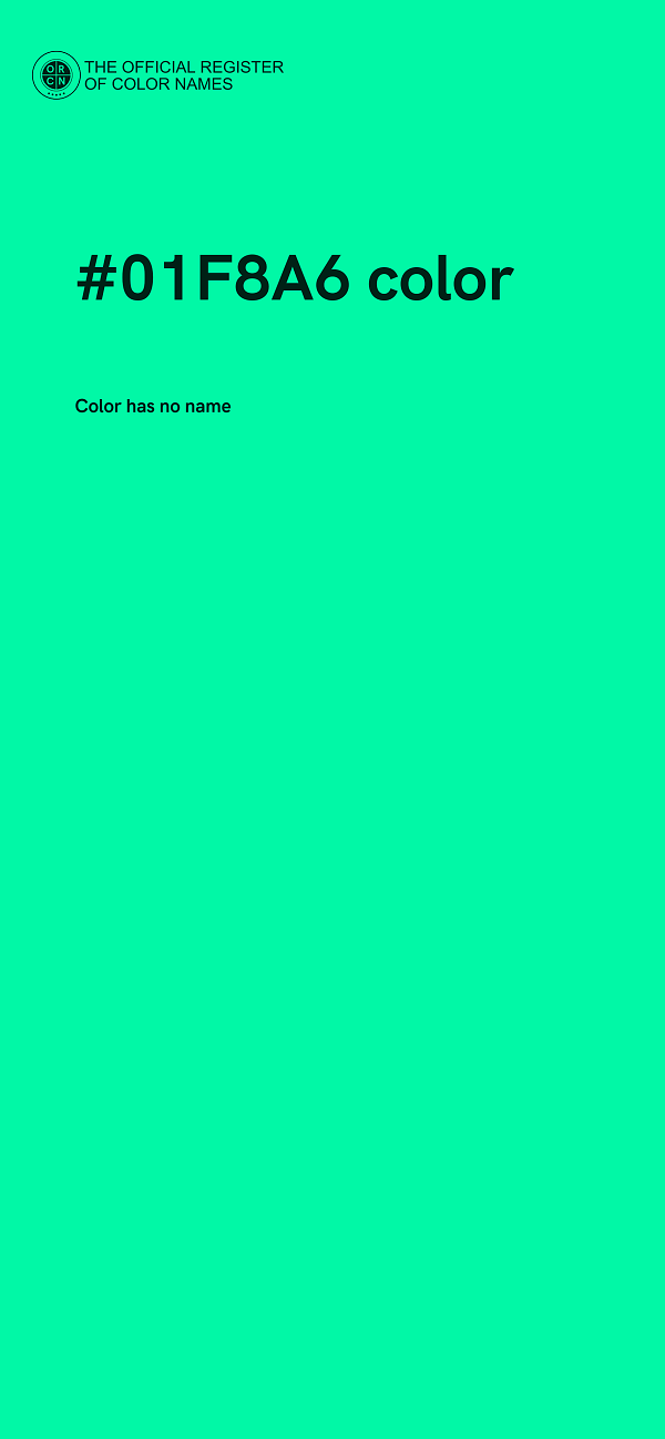 #01F8A6 color image