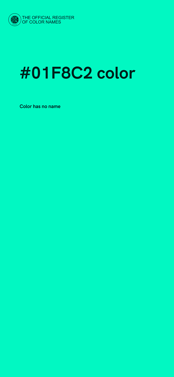 #01F8C2 color image