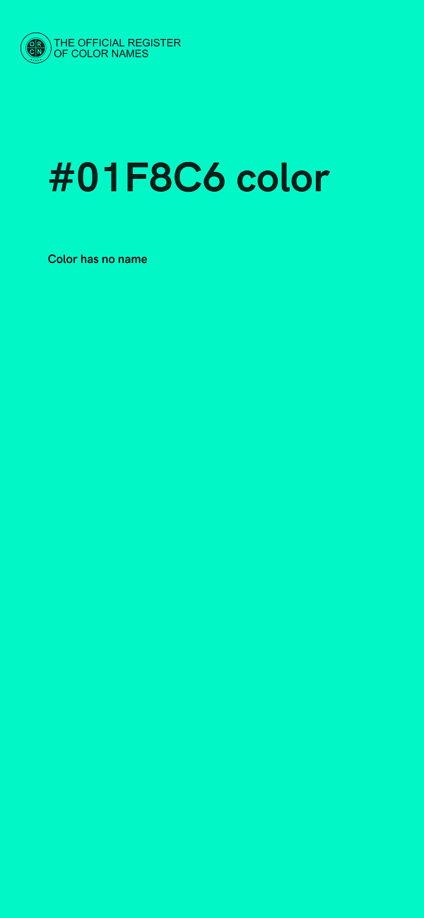 #01F8C6 color image
