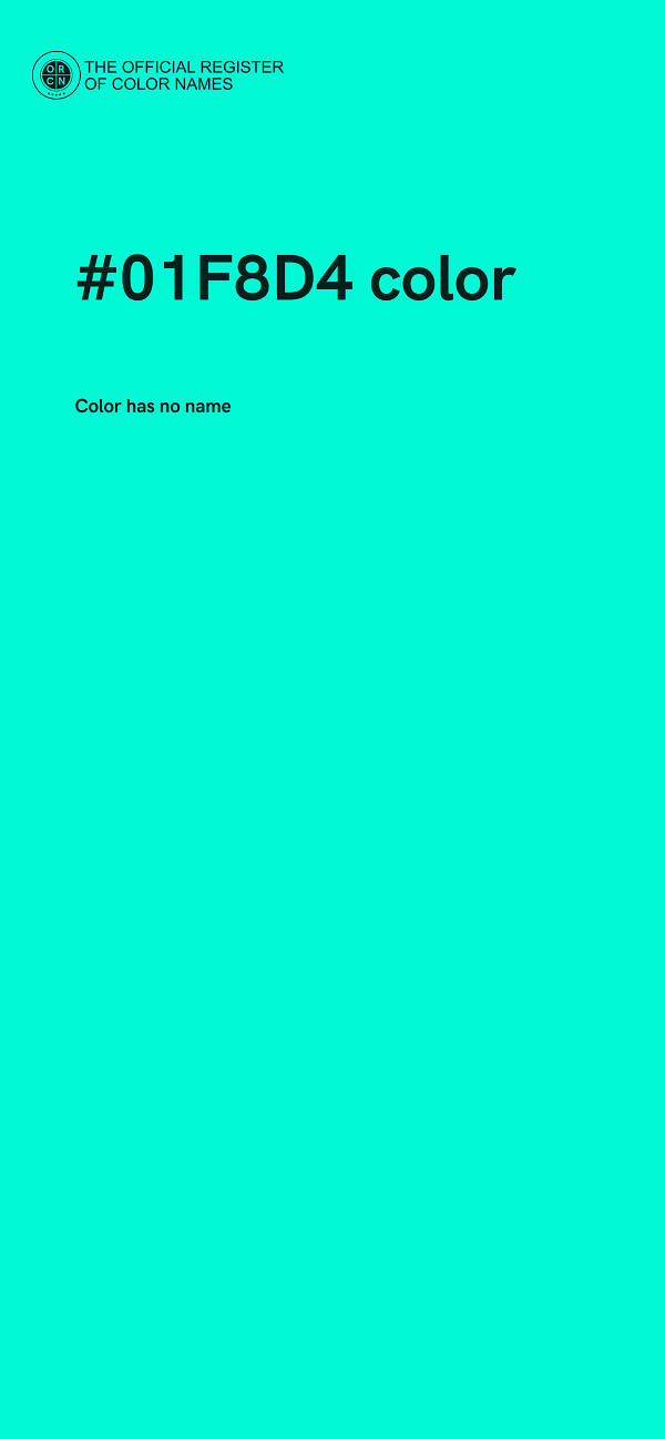 #01F8D4 color image