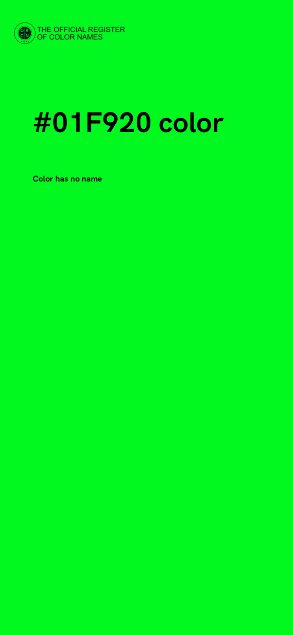 #01F920 color image
