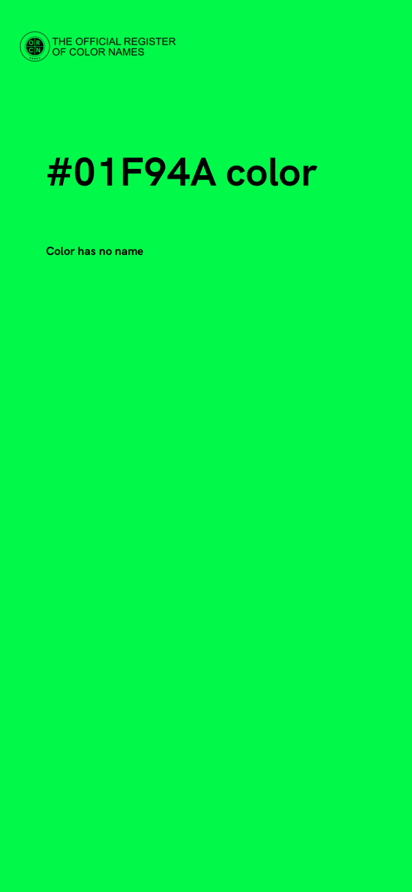 #01F94A color image
