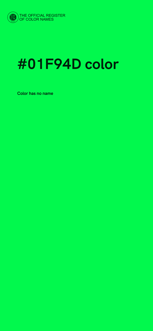 #01F94D color image