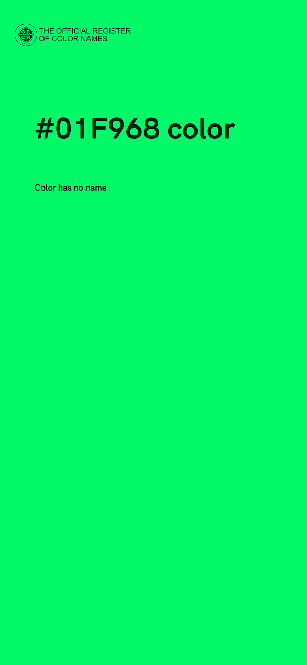 #01F968 color image