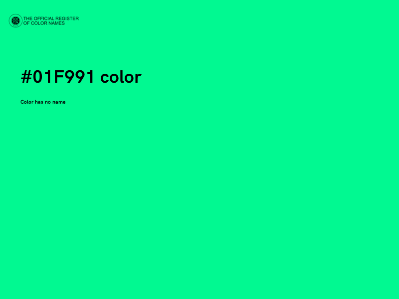 #01F991 color image