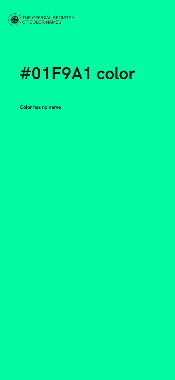 #01F9A1 color image