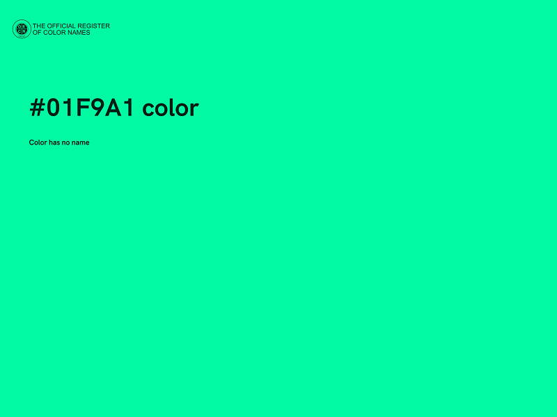 #01F9A1 color image