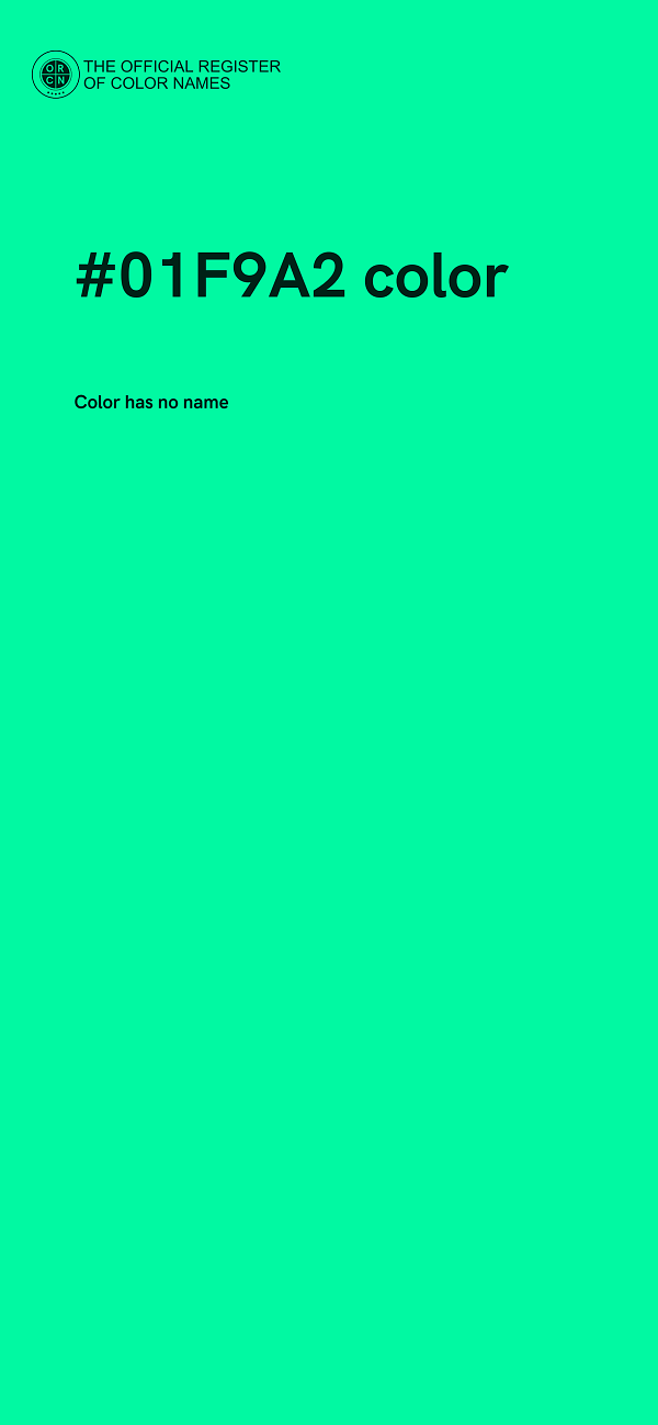 #01F9A2 color image