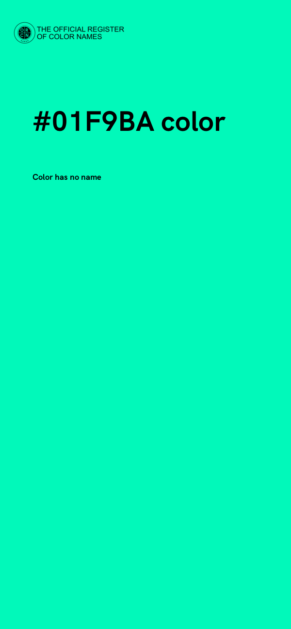 #01F9BA color image