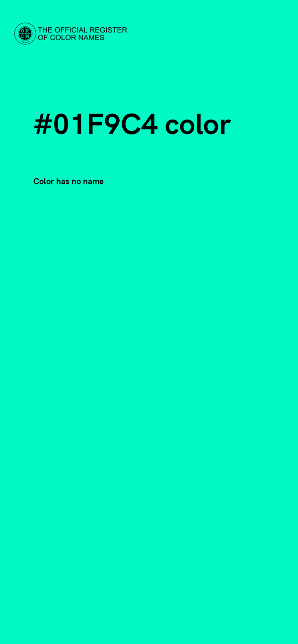 #01F9C4 color image