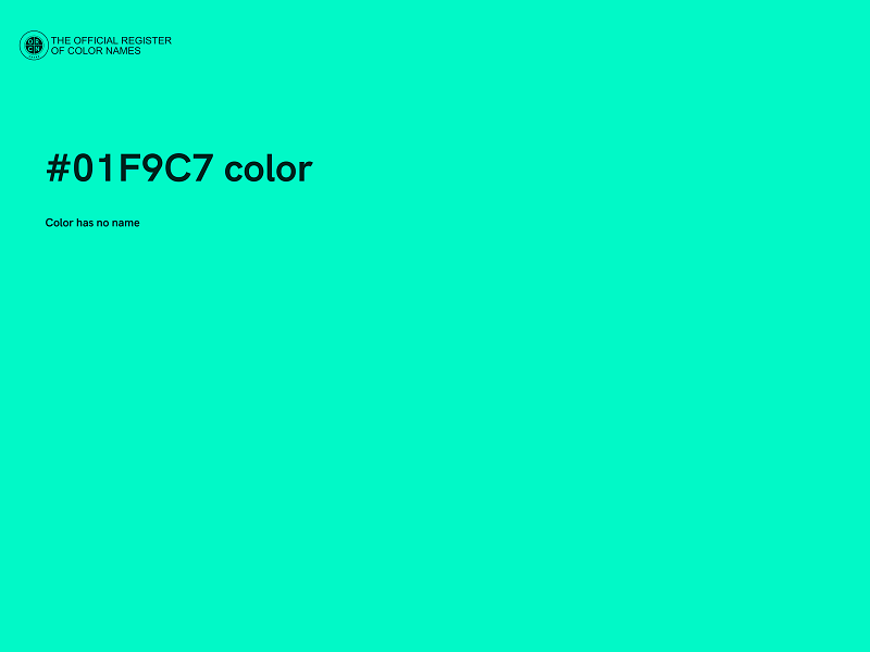 #01F9C7 color image