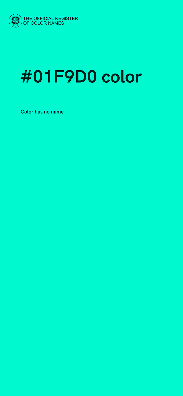 #01F9D0 color image