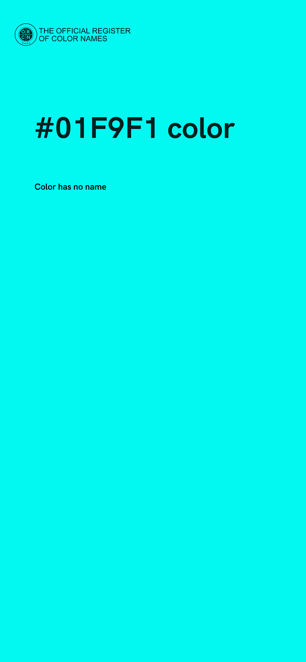 #01F9F1 color image