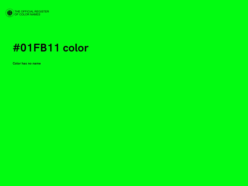 #01FB11 color image