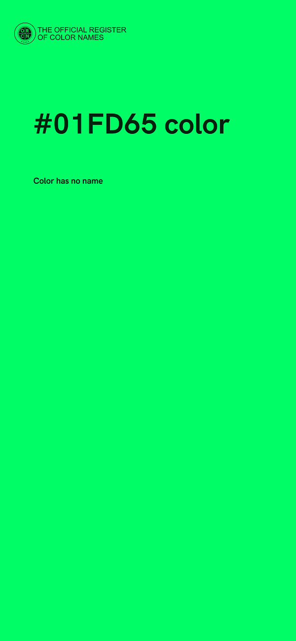 #01FD65 color image