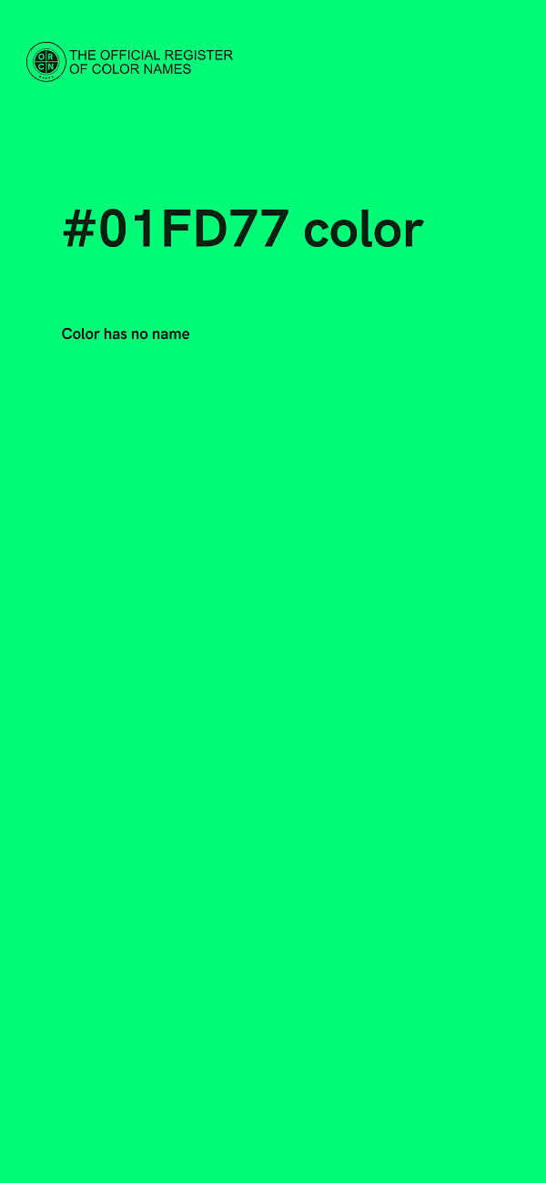 #01FD77 color image