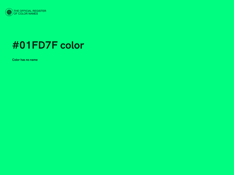 #01FD7F color image