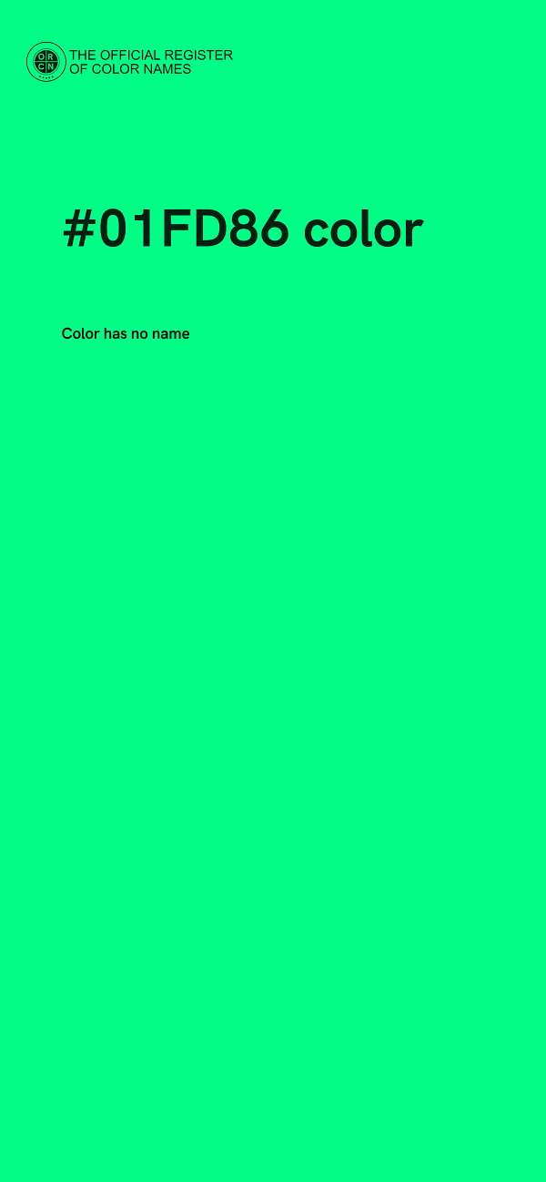 #01FD86 color image