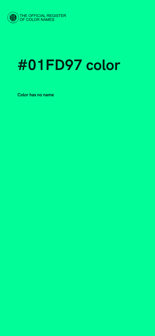 #01FD97 color image