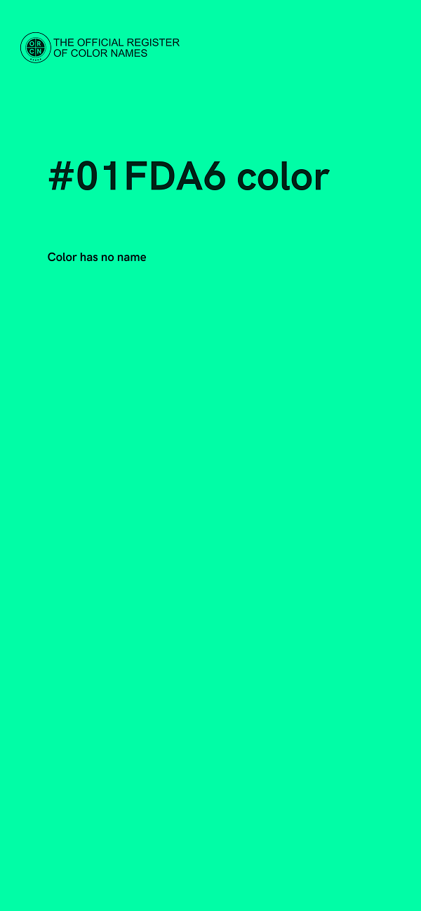 #01FDA6 color image