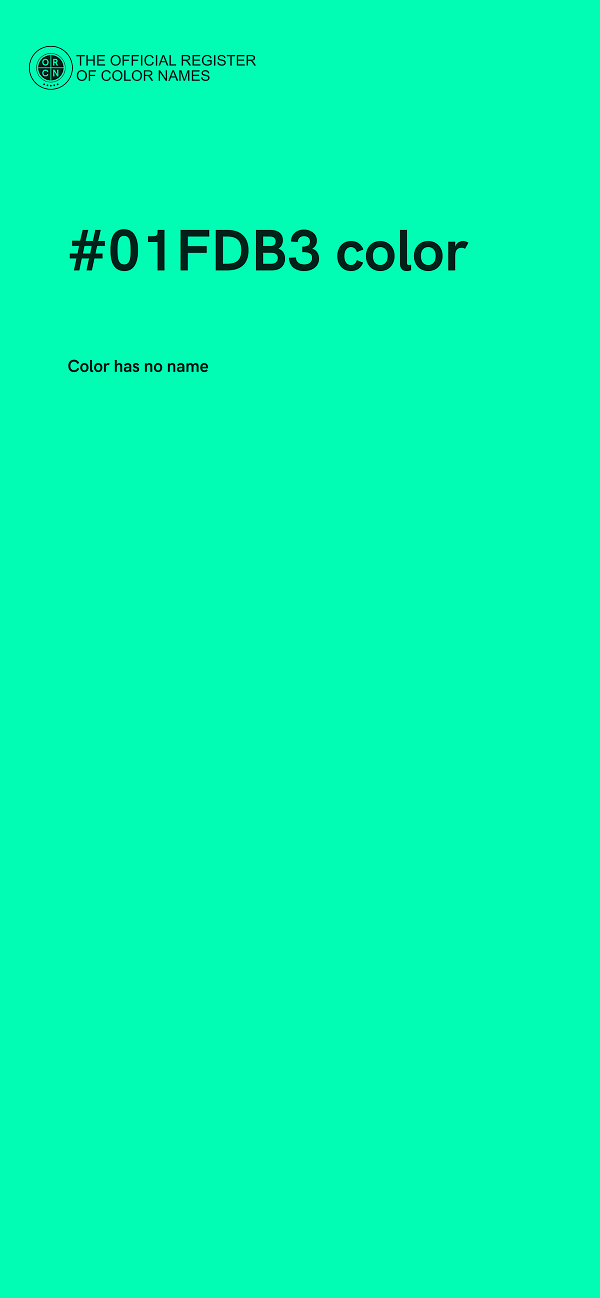 #01FDB3 color image