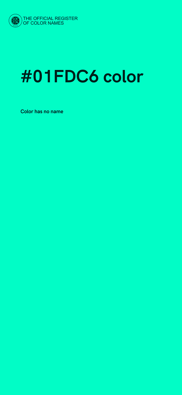 #01FDC6 color image