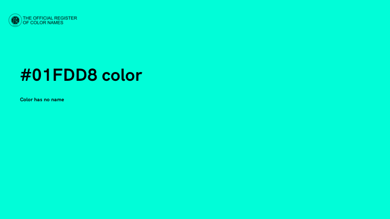 #01FDD8 color image