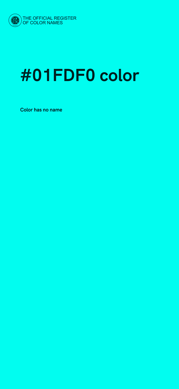 #01FDF0 color image