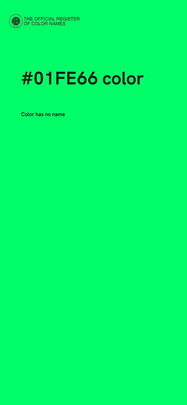 #01FE66 color image