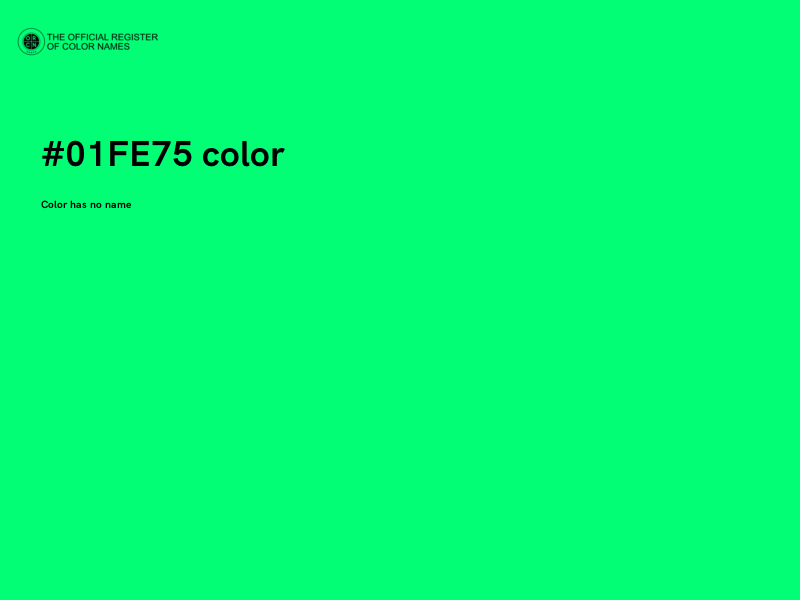 #01FE75 color image
