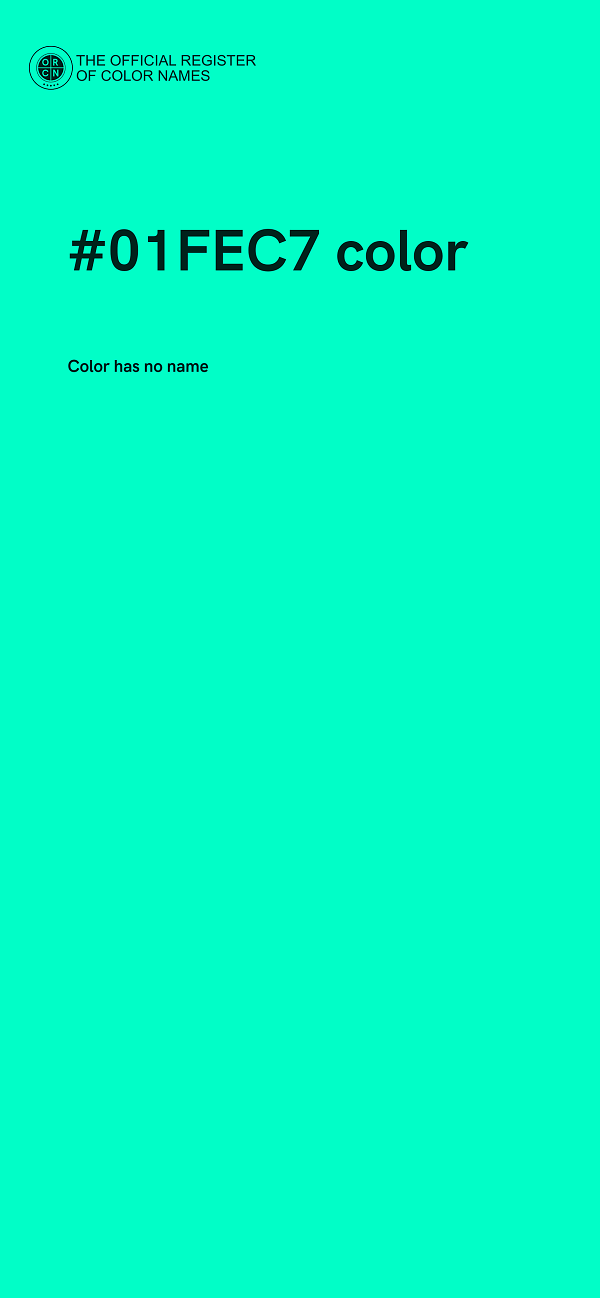 #01FEC7 color image