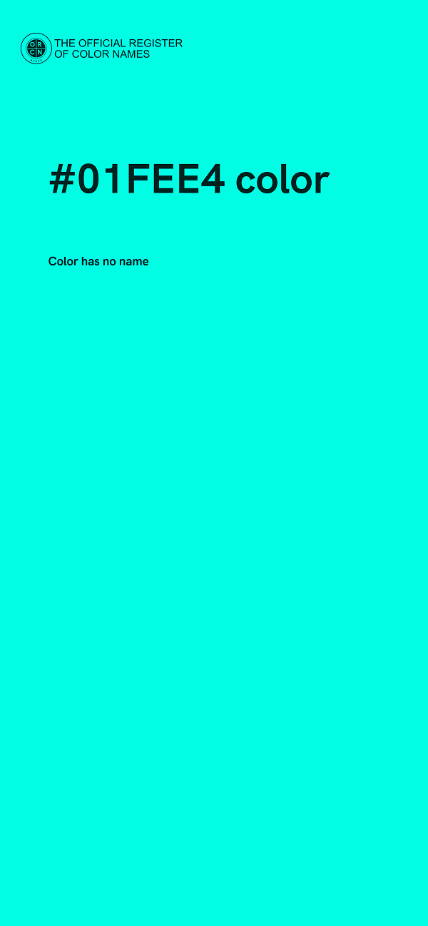 #01FEE4 color image